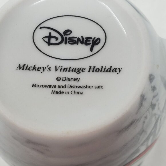 Disney, Jolly, Mickey's Vintage Holiday Ice Skating In Santa Hat Coffee Cup Mug - Picture 10 of 10